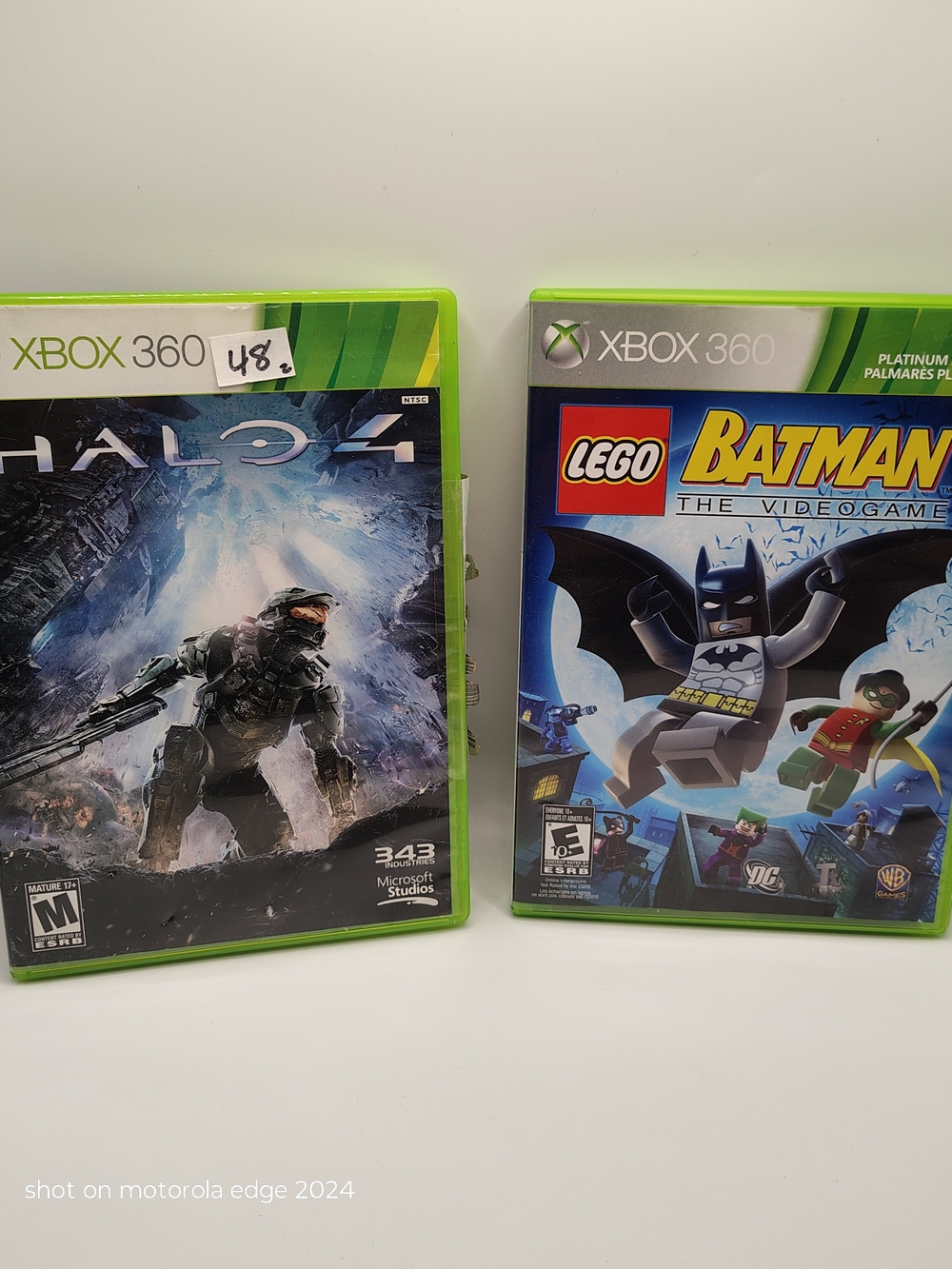 Motorola Green Xbox 360 Game Cases (Halo 4 & LEGO Batman)
